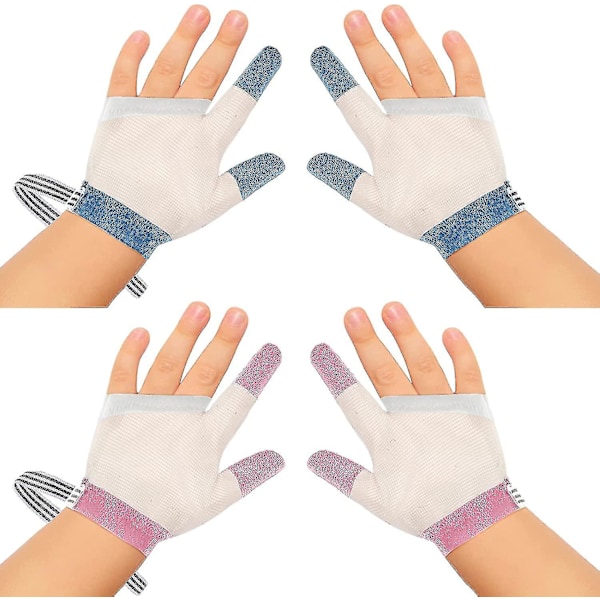 2Pairs Stop Thumb Sucking Finger Guard Pink Breathable Baby Finger Sucking Stop For Baby