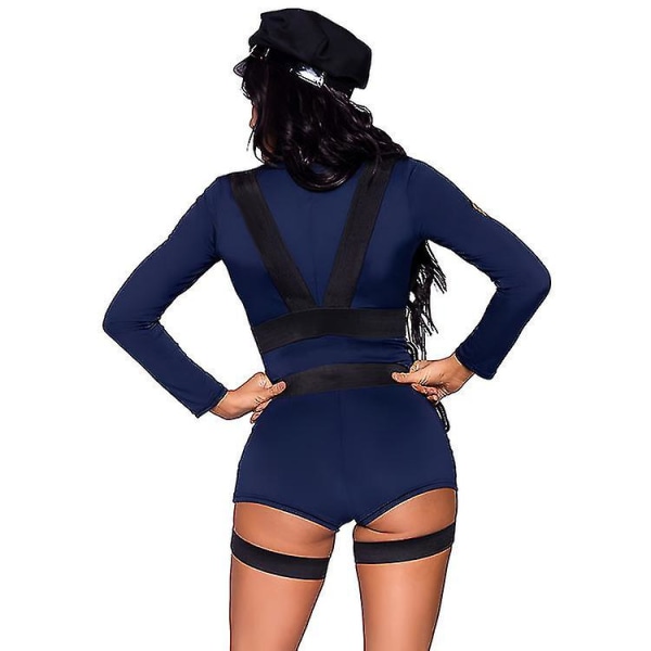 Voksne kvinner Sexy politibetjent kostyme, løytnant Ivana oppfører seg dårlig Halloween-kostyme