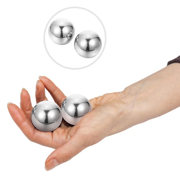 2 st handträningsbollar metall fitnessbollar leksak handbollar artrit baodingbollar artrit metallbollar säkra stressbollar