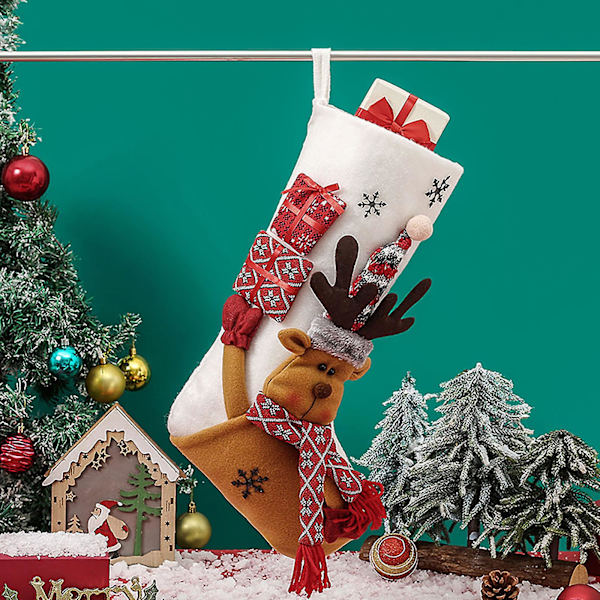 DIY Julgransprydnader Julstrumpor Presentpåse Juldekorationer Julstrumpor Set Julhänge Presentpåse