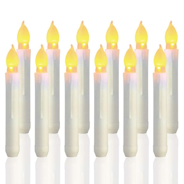 Harry Potter flytande ljus - 12 st Flameless Led Taper Candle Lights