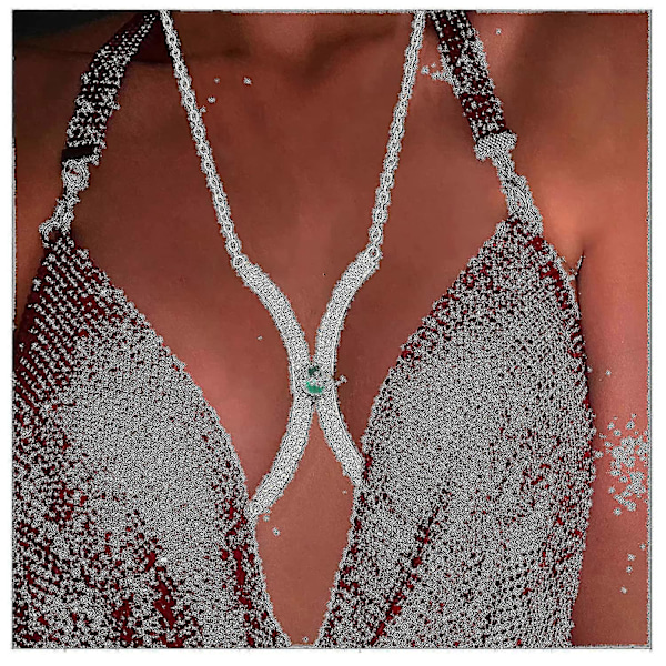 Kroppskedja Strass BH Underkläder Kroppskedja