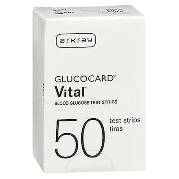 Arkray Glucocard Vital Blood Glucose Test Strips, 50 hver (pakke med 1)