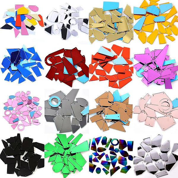 20/50 stk Akryl speil Sying Rhinestones for klær Håndarbeid Sy på stein 8
