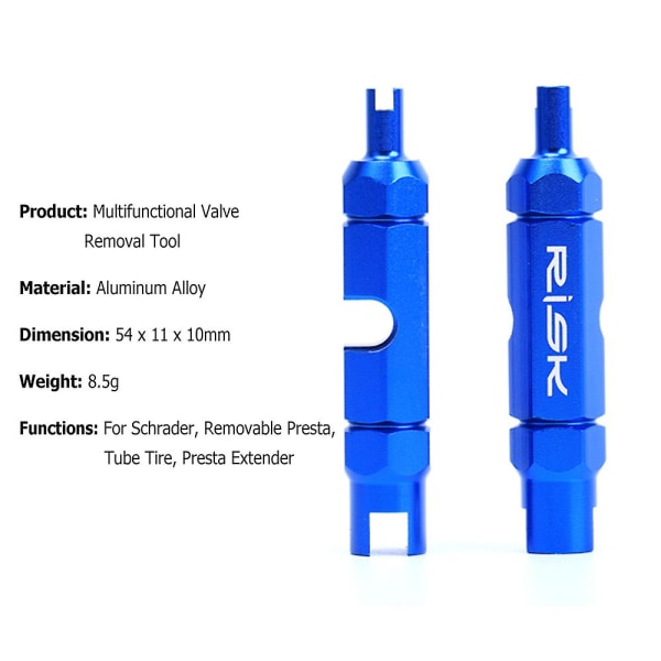 Cykelventilkernefjernelsesværktøj til Schrader Presta Extender Cykelrør Dækventilværktøj