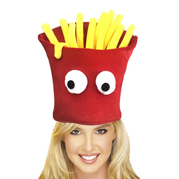 Halloween Pommes Frites Fancy Hatt Pommes Frites Formet Hurtigmat Hatt Karneval Julebord Kostyme Tilbehør
