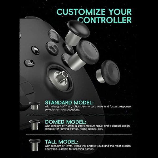 8-pack analoga joysticks för Elite / S / Series C