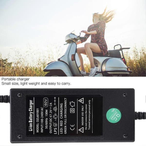 DC 67.2V 2A Laddare för Elscooter