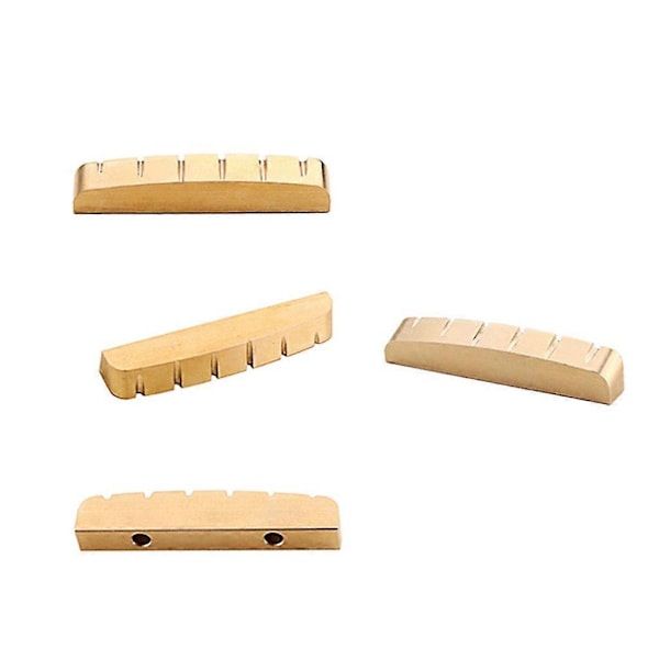 Slitsad Gitarr Mässingssadel Översadel Elgitarr 6 Strängar Förslitsad Sadel