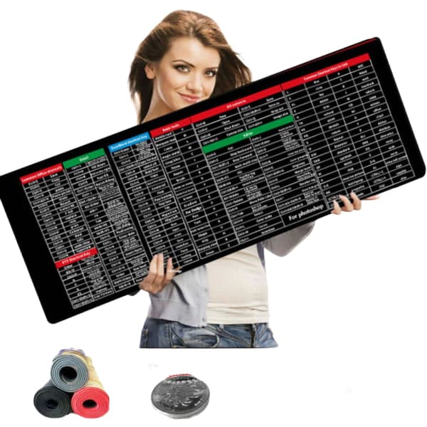 Stor musematte med Word/Excel/PowerPoint snarveier Skrivebord P 80*30*0.3cm 1st