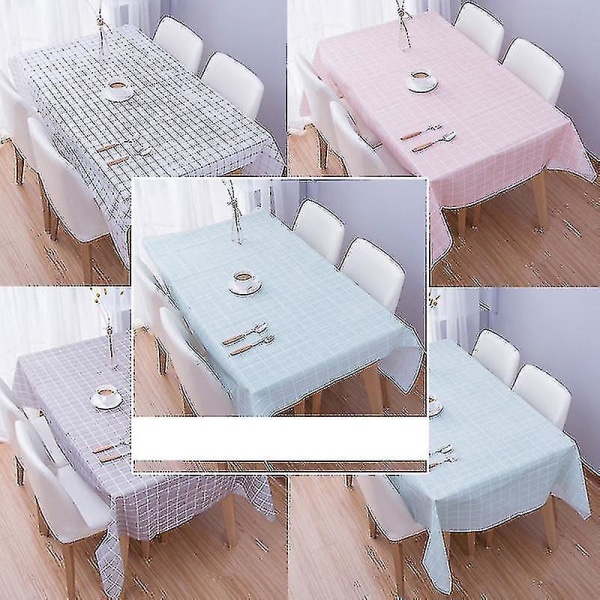 4 kpl Canvas vedenpitävä pestävä teepöytäliina suorakaiteen muotoinen ruudullinen sohvapöydän cover kangas pöytäliina