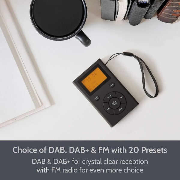 Bärbar Dab/Dab/fm-radio, laddningsbart batteridriven Bärbar Dab-radio Digital fickradio