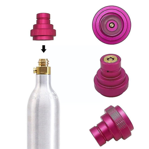 Flaskeadapter Co2 Duo Terra Art Pink Sodastream-maskine Hurtig boblekonvertering til beholder sodavand Cylinder Connect Tank