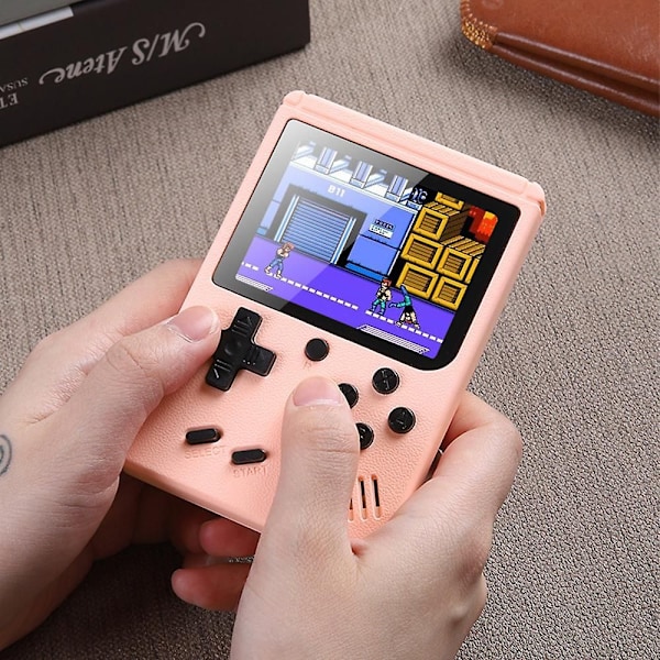 500 pelin retro Gameboy -käsikonsoli, miniatyyrikokoinen, sisäänrakennetut klassiset pelit, hauska lelu lapsille ja aikuisille
