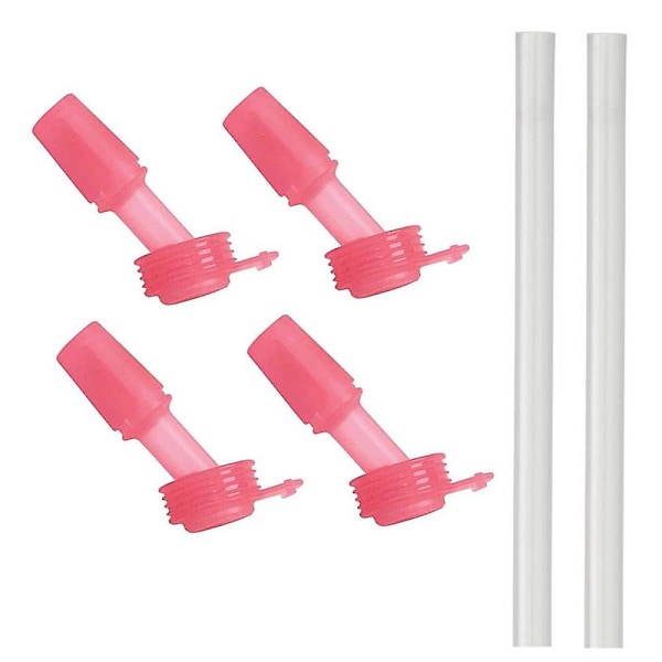 Camelbak Eddy+ Kids Flaske Erstatningsmunnstykker 4-pakning - med 2 sugerør pink