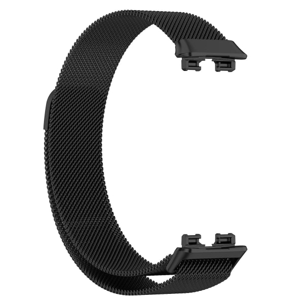 Huawei Band 8:lle Vaihtoranneke Metalli Milanese Magnetic Watch ranneke-musta