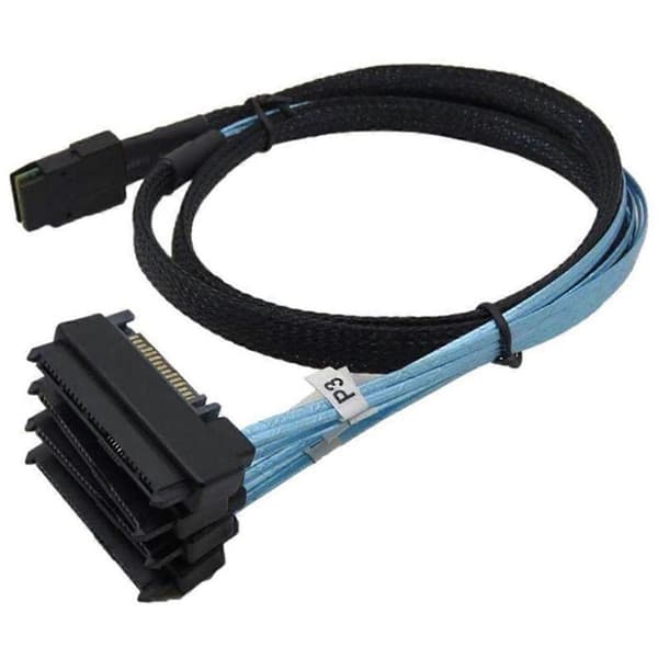 Mini SAS SFF-8087 til 4 SFF-8482 Server Array Kort Harddisk Datakabel SATA Strømkabel