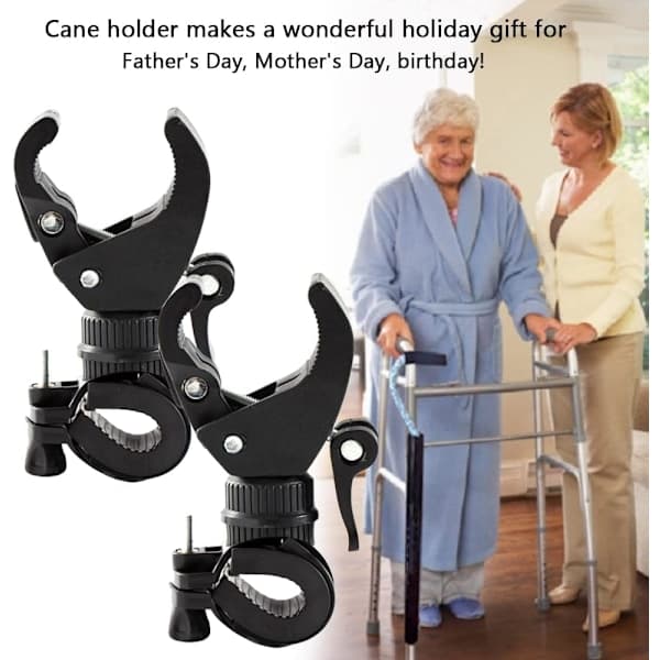 2-pak stokkeholdere til rollator, rollator, stol - Universal Acc