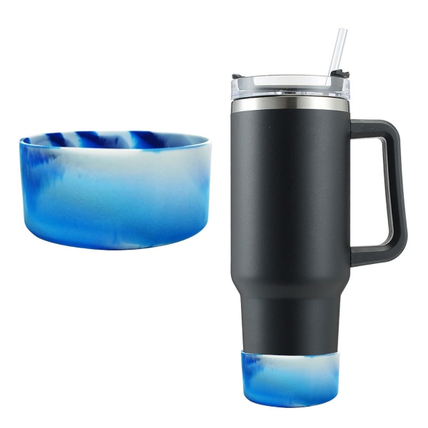 Cup Sleeve Kulutusta kestävä pullonsuojus Liukumista estävä Cover Sleeve Universal silikonikuppisuoja kotiin Blue White