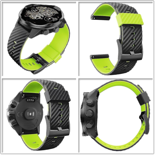 24 mm silikongummi watch för Suunto- 7/ 9 / Baro watch Klockband Watch band Hr Armband D5 Watch Green B