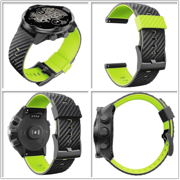 24 mm silikonikuminen watch hihna Suunto- 7/ 9 / Baro watch rannekkeeseen watch Ranneke Hr rannekoru D5 watch Black gray A