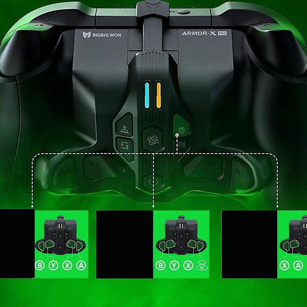ARMOR-X Pro Bageste Paddle Adapter til X Box /S Controller Bagknap Tilbehør Udvidelsesnøgler til Switch (Sort)