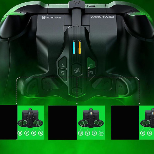 ARMOR-X Pro bakre padleadapter for X Box /S-kontroller Bakknappfeste Forlengelsesnøkler for bryter (svart)