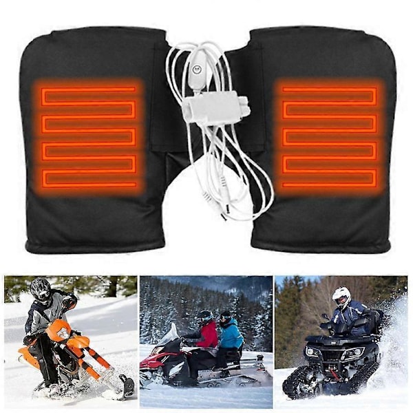Moottoripyörän Sähköiset Lämmitetyt Ohjaustangon Muffit Hanskat Vedenpitävät Sähköiset Scooterin Lämmitys Hanskat 3 Nopeutta Säädettävät Otteen Peitteet