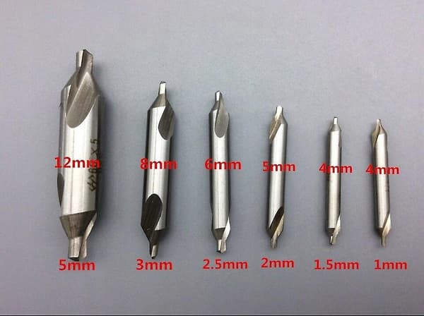 6-pack HSS-högstålsborrkit med centreringsborr 1/1,5/2/2,5/3/5 mm