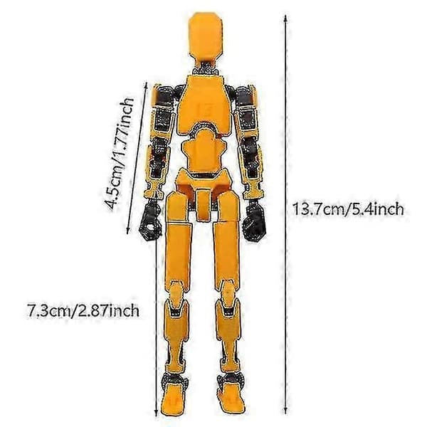 T13 Actionfigur Titan 13 Actionfigur Robot Actionfigur 3D-tryckt transparent