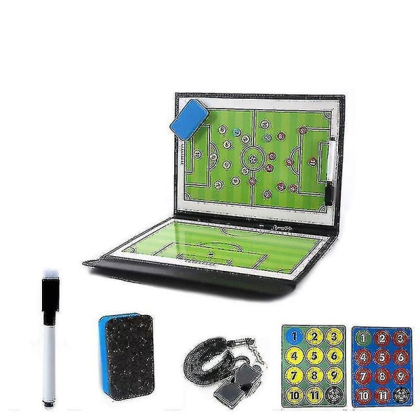 Football Coaching Board Trænere Udklipsholder Tactical Magnetic Board Kit med tør sletning, markør og lynlåstaske