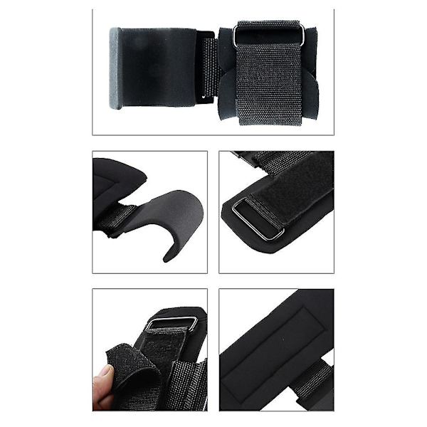 Nya Viktlyftningskrokgrepp med handledsstöd Hand-bar Handledsstöd Gym Fitness Hook Viktband P