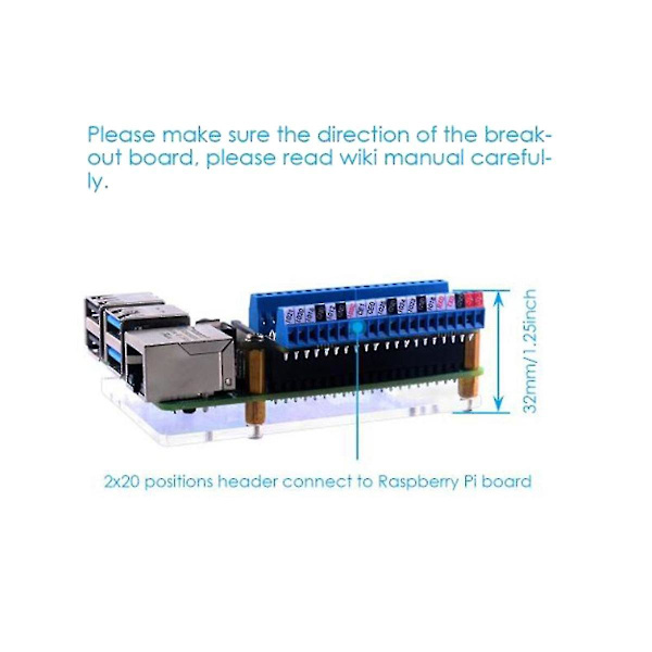 Terminal Breakout Board Gpio Udvidelseskort Terminal Breakout Board Kompatibel 4b/3b+/3b/2b/1b+/zero/zero