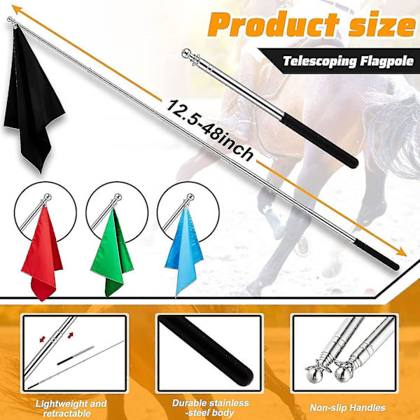 Equestrian Træningsflag 4 Stykker Equestrian Træningsudstyr Equestrian Nylon Flag Uden Flagstang