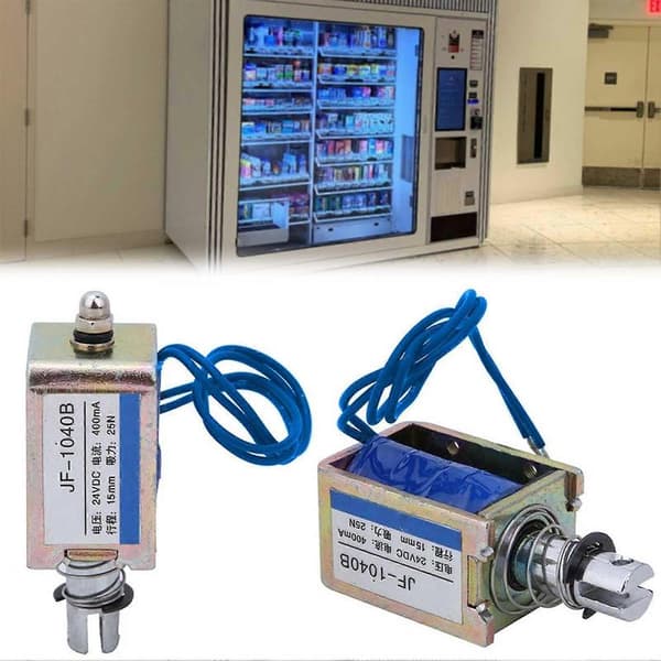 JF-1040B DC Push-Pull Solenoid Elektromagnet Plunger Fjærretur Elektromagneter