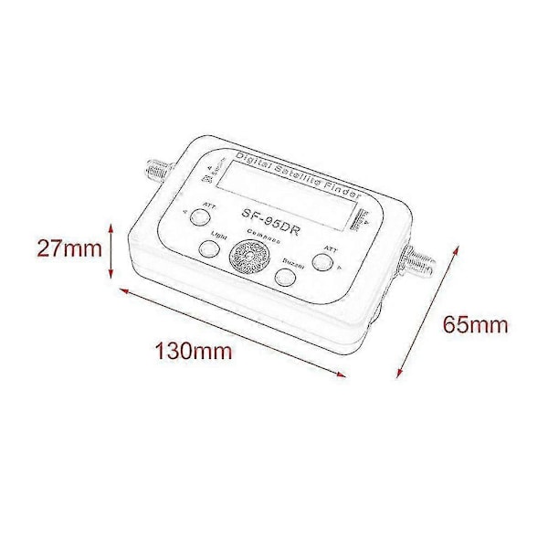 Digital Satellittfinner for Tester Meter TV-signalmottaker med Kompass og LCD-skjerm FTA DVB S2