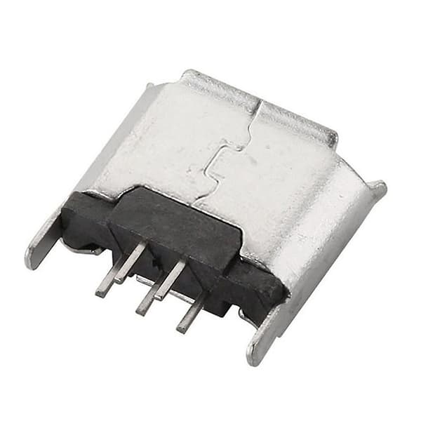 6 x 10 st Micro USB Typ B 180 Grader DIP 5Pin Hona PCB Lödhylsans Kontakt