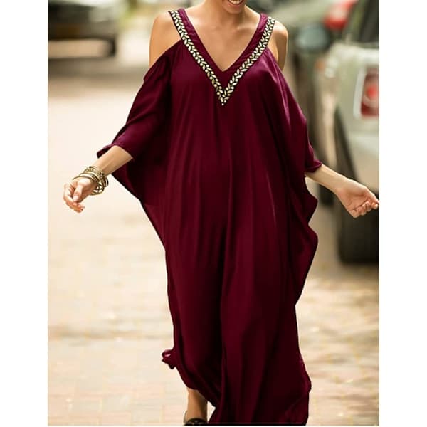 Off shoulder kjole badedrakt bluse lang skjørt