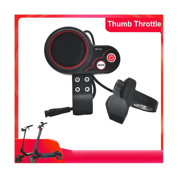 -s4 48v-60v Thumb Throttle LCD-näyttösarja Zerolle 8 9 10 8x 10x Electric Scooter 6pin Display Acc