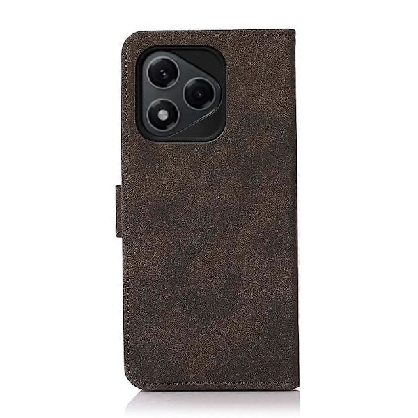 För Honor 400 Lite KHAZNEH Matt Textur Läder Telefonfodral Brown