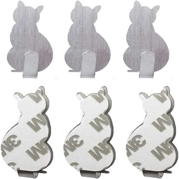 50-pack Waterproof Transparent Hooks, Transparent Self-Adhesive Hooks, Self-Adhesive