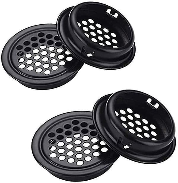 6 stk Runde Ventilationsgitter Vent Mesh Skab Vents, 60mm Rustfrit Stål
