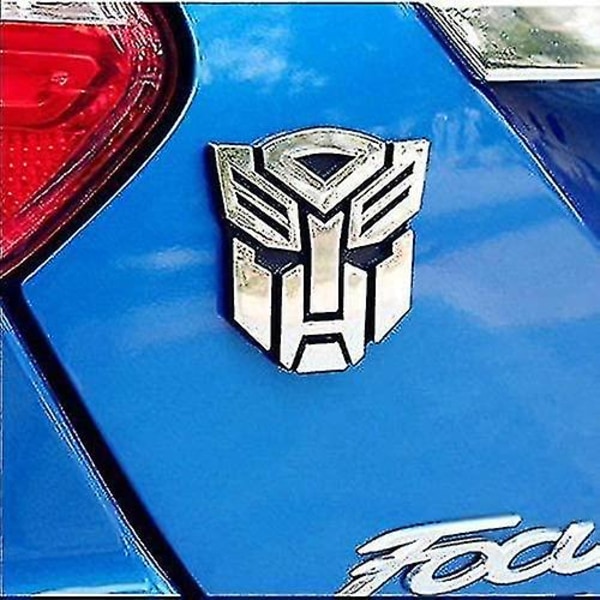 -för bil Autobot Sticker Par Chrome Finish Pvc Auto Emblem Transformers Autobot Biltillbehör