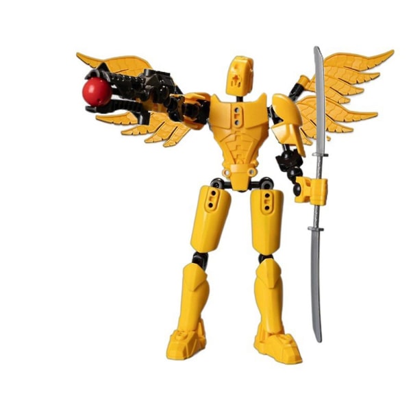 Ny uppgradering T13 Action Figure, Titan 13 Action Figure, Robot Action Figure, 3D Printed Action Yellow