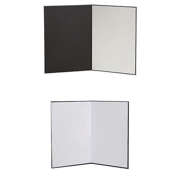 A3 Sammenleggbar Bærbar Fotograferingskartong Fortykket Versjon av Fyllplate Bakgrunnsfotograferingstilbehør, A WhiteBlackSilve