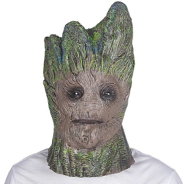 Halloween Rolig Trädfe Mask, Skräck Ansiktsdräkt Cosplay Rekvisita, Latex Helhuvud Växtmasker Huvudbonader för Vuxna