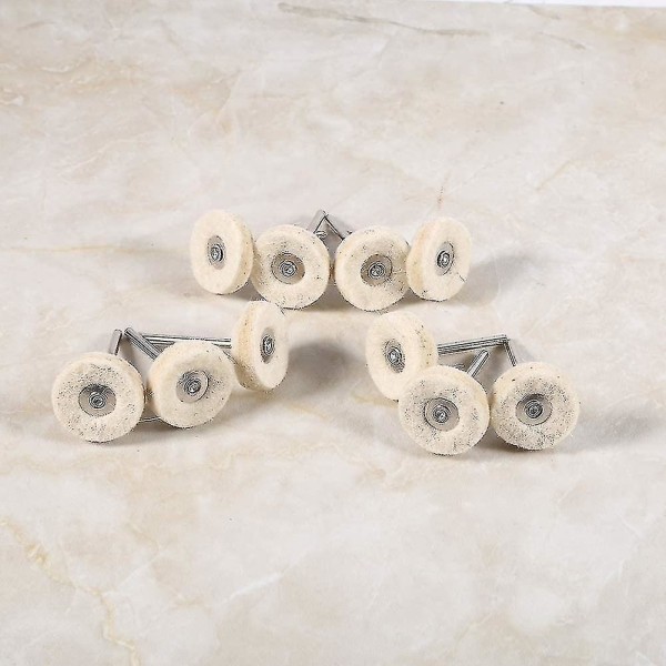 Poleringshjul for ull, 25 mm poleringshjul av ullfilt, poleringshjul i T-form, poleringsskive med håndtak for roterende verktøy, ull