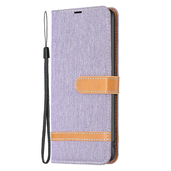 Til Samsung Galaxy S24 Ultra Case Jeans Cloth Wallet Phone Cover Purple Style B Samsung Galaxy S24 Ult
