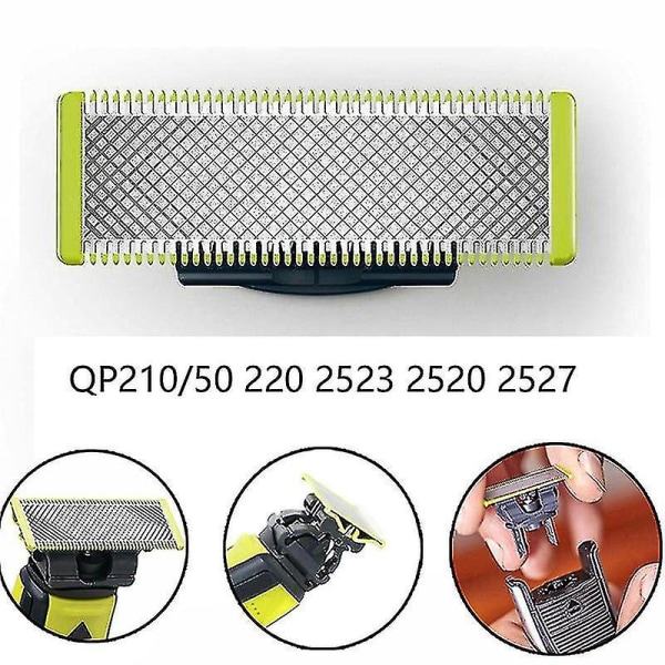 6 stk. Bladkompatibel Philips Oneblade-kompatibel knivskægbarberhoved Qp210 Qp220 Qp230 Qp2520 Qp2530 Qp2527 Qp2533 Qp2630 Qp6520