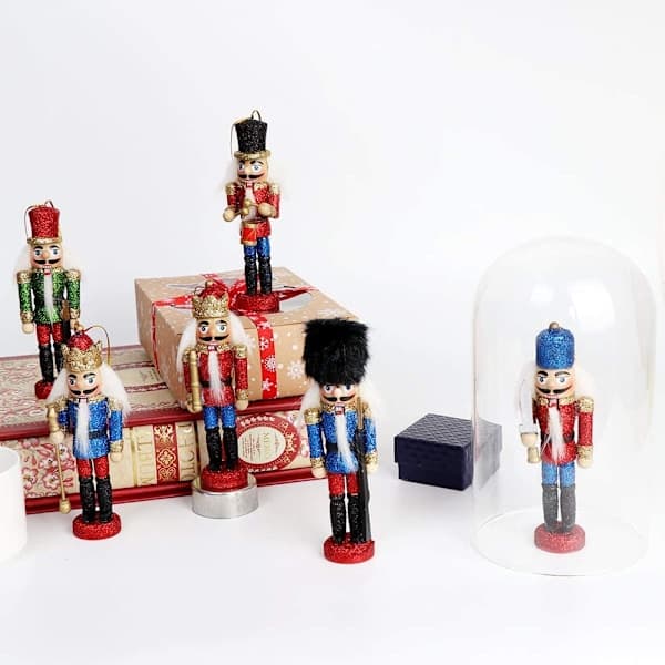 Nutcracker Juldekorationer 6 st Julnötknäppare